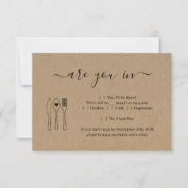 Inserção de Cartão de Resposta de Convite Engraçad