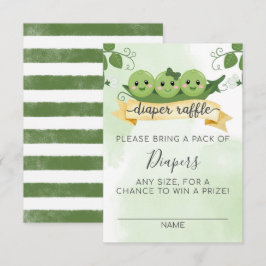 Inserção de Cartão de Rifas de Fraldas Três Ervilh