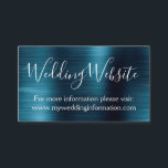 Inserção de Cartão de Site de Casamento Azul de ma<br><div class="desc">Cartão de Site de Casamento de Folha Azul marinho Inserir Cartão de visita Minimalista. O Cartão de Inserção do Site de Casamento Azul do Marinho pode ser personalizado para incluir o nome do seu site de casamento, bem como informações adicionais para saber mais sobre o seu casamento. O Marinho metálico...</div>