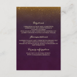 Inserção de Casamento de Plum de Vintage com Glitt