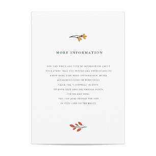 Inserção de Casamento Floral de outono