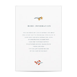 Inserção de Casamento Floral de outono