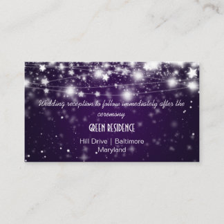 Inserção De Casamento Roxo De Estrelas Brilhantes