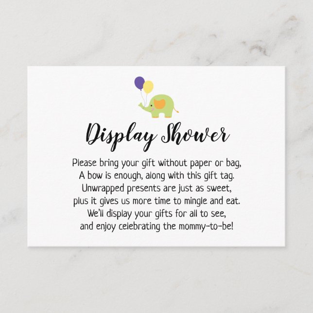 Inserção de Chá de fraldas de Exibição Simples com (Frente)