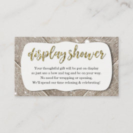 Inserção de chuveiro de exibição rústica para conv