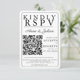 Inserção de Código QR de RSVP de Foto Moderna Bran