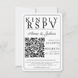 Inserção de Código QR de RSVP de Foto Moderna Bran