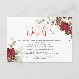 Inserção de Detalhes de Casamento de Natal com Flo
