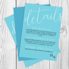 Inserção de Detalhes de Casamento em Turquesa e Br