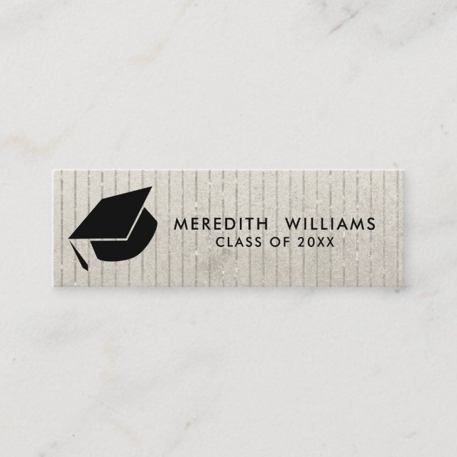 Inserção de Graduação do Boné com Glitter Striped  (Frente)