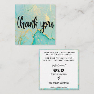 Inserção de Mídia Azul Abstrato Dourada