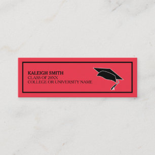 Inserção de nome de graduação vermelho personaliza