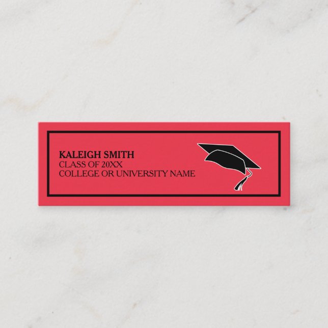 Inserção de nome de graduação vermelho personaliza (Frente)