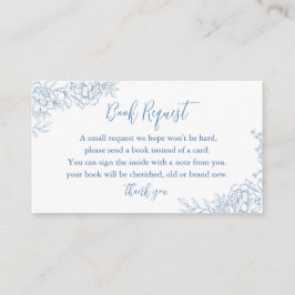 Inserção de pedido de livro de bebê em azul Toile