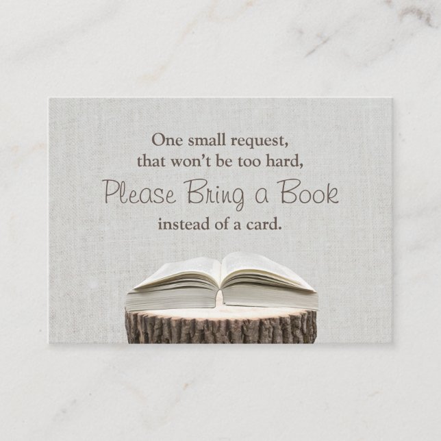 Inserção de pedido de livro para chá de bebê (Frente)