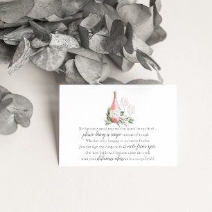 Inserção de pedido de receita de chá de noiva com 