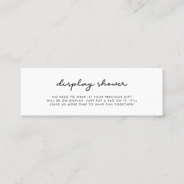 Inserção de placa de chá de exibição simples (Frente)