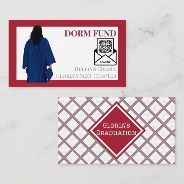 Inserção de QR Code de Formatura do Fundo de Dormi (Frente/Verso)