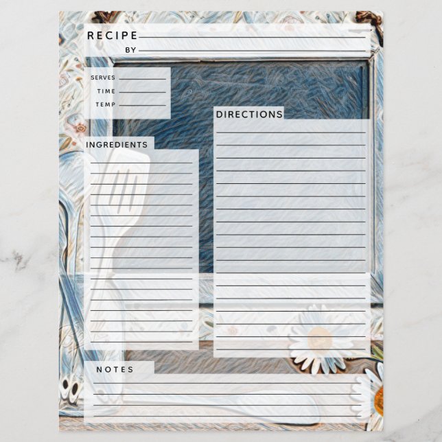 Inserção de receita de quebra-cabeça do país rustí (Frente)