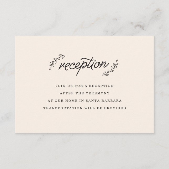 Inserção de Recepção de Flores Selvagens (Frente)