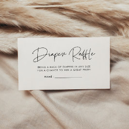 Inserção de rifa de fralda minimalista moderna