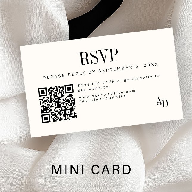 Inserção de RSVP de casamento com código QR em env (Criador carregado)