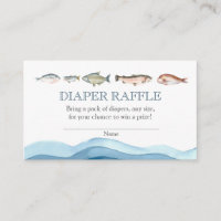 Inserção de sorteio de fralda de peixe para chá de