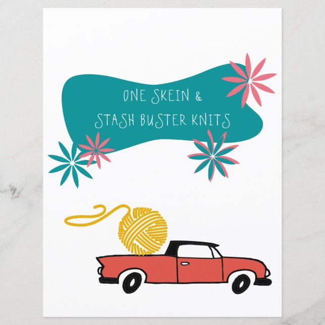 Inserção do Binder de Padrão de Knitting de Página (Frente)