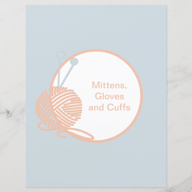 Inserção do Binder de Padrão de Knitting de Página (Frente)