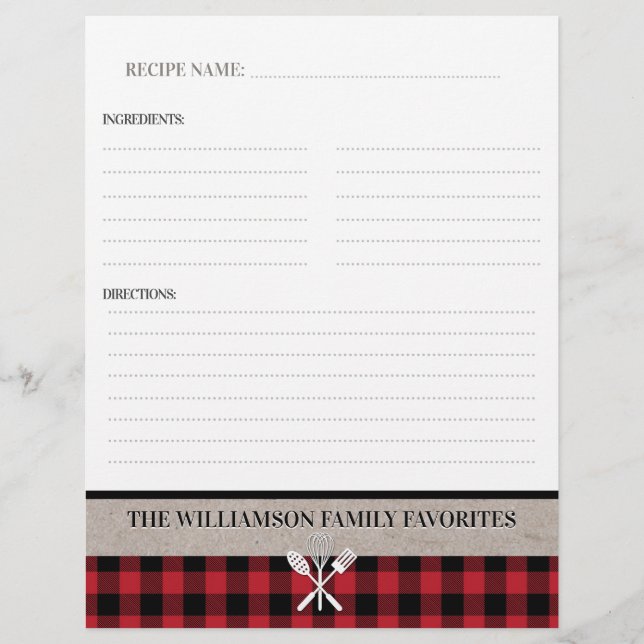 Inserção do Binder de Receita da Rústica Country K (Frente)