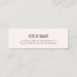 Inserção do cartão de chá de exibição rosa-claro