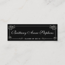 Inserção do Cartão de Nome de Graduação Elegante