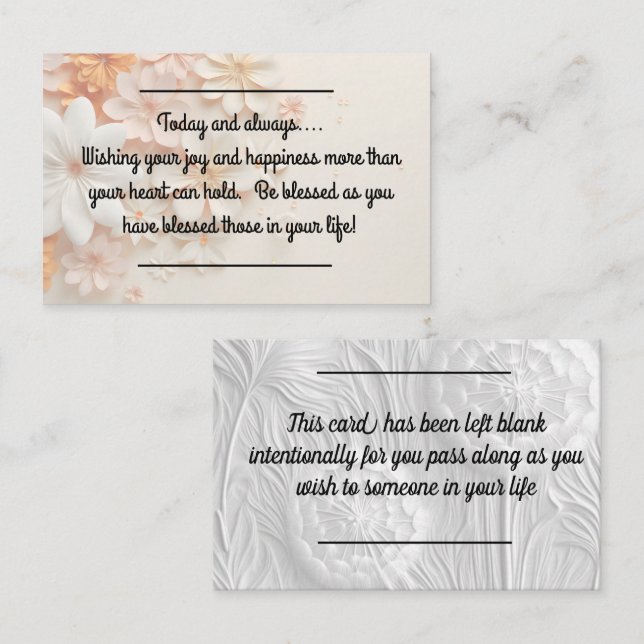 Inserção do cartão - Saudação geral com um TWIST! (Frente/Verso)