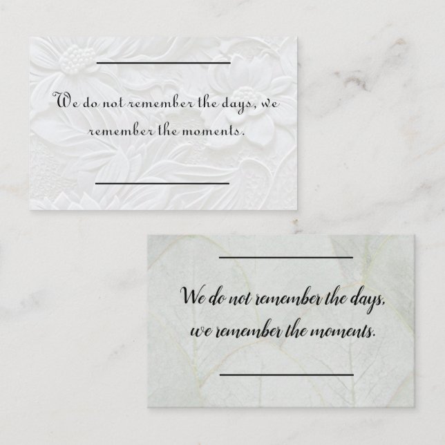 Inserção do cartão - simpatia - Condolência 3 (Frente/Verso)