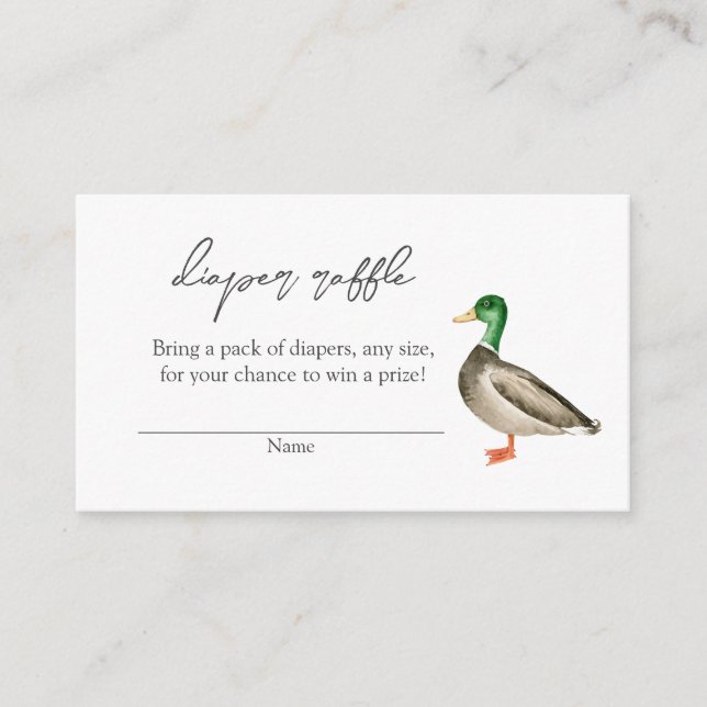 Inserção do chá de fraldas Raffle Duck Bohemian (Frente)