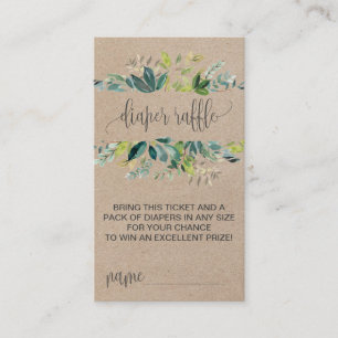 Inserção do Convite de Fralda de Folhagem Kraft Ra