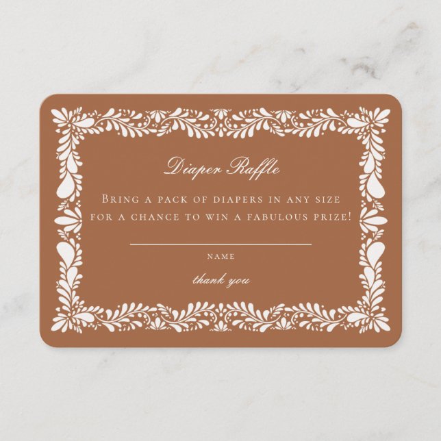 Inserção do Convite para Fralda Raffle da Azulejo  (Frente)