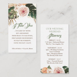 Inserção do Crachá Itinerário de Casamento Tropica