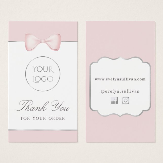 Inserção do pacote de arco rosa coquetel (Frente & Verso)