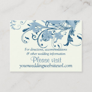 Inserção do Site de Casamento Floral de Marfim Azu