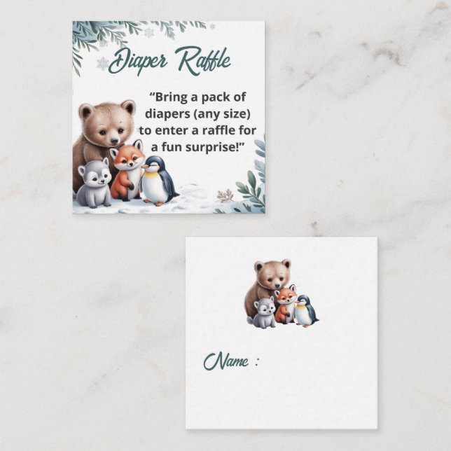 Inserção do título da Fralda em floco de neve de i (Frente/Verso)