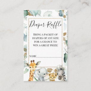 Inserção Dourada da Fralda Eucalyptus Safari Raffl