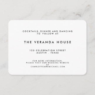 Inserção moderna branca chique do casamento do