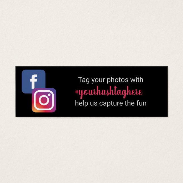 Inserção no Facebook da Foto de Casamento Hashtag (Frente)