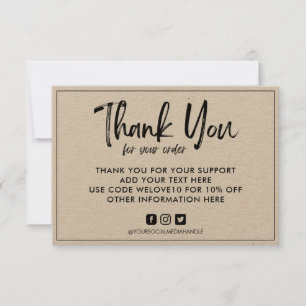 Inserção Personalizada de Mídia Kraft Vintage