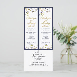 Inserções de Booth de Foto de Casamento - Marinho 