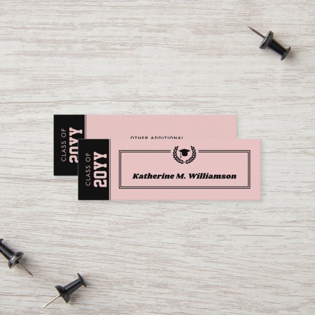 Inserções de Cartão de Nome de Graduação Moderna P (Frente/Verso In Situ)