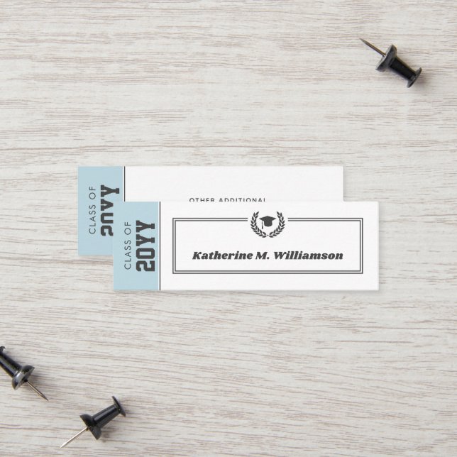 Inserções de Cartão de Nome de Graduação Moderna P (Frente/Verso In Situ)