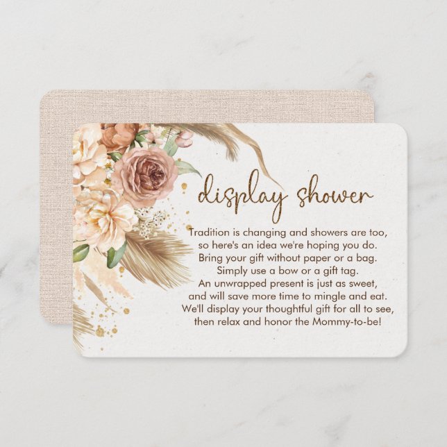 Inserções de chás de pintura de grama Pampas (Frente/Verso)