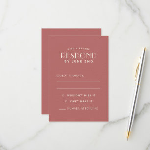 Inserções de RSVP de Casamento Personalizado Sim